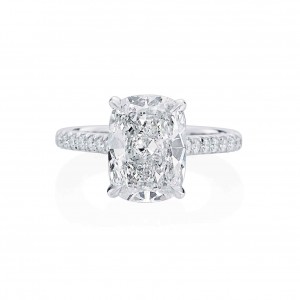 3.54ct Platinum Cushion Cut Diamond Engagement Ring